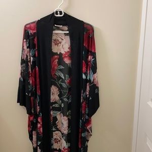 Ember Sheer Floral Kimono Robe